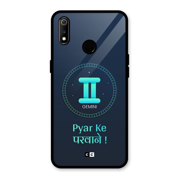 Gemini Love Glass Back Case for Realme 3