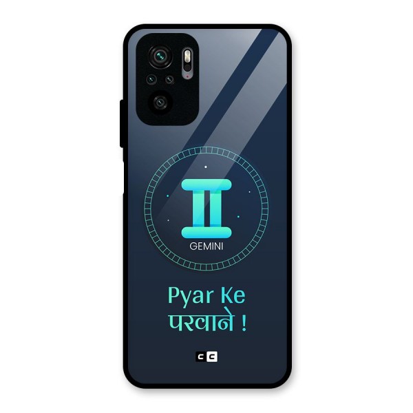 Gemini Love Glass Back Case for Redmi Note 10