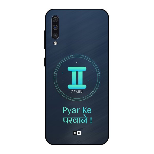 Gemini Love Metal Back Case for Galaxy A50