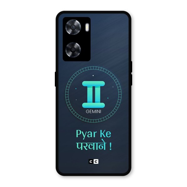 Gemini Love Metal Back Case for Oppo A77