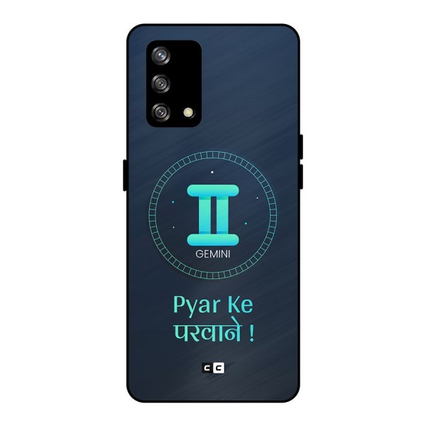 Gemini Love Metal Back Case for Oppo F19