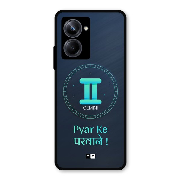 Gemini Love Metal Back Case for Realme 10 Pro