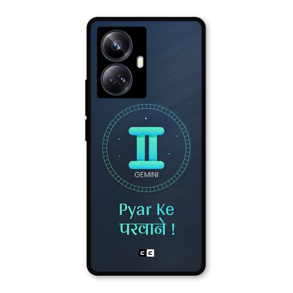 Gemini Love Metal Back Case for Realme 10 Pro Plus