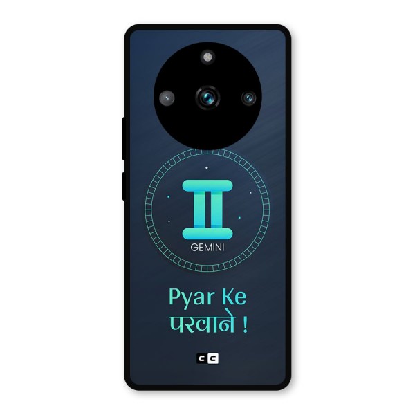 Gemini Love Metal Back Case for Realme 11 Pro Plus