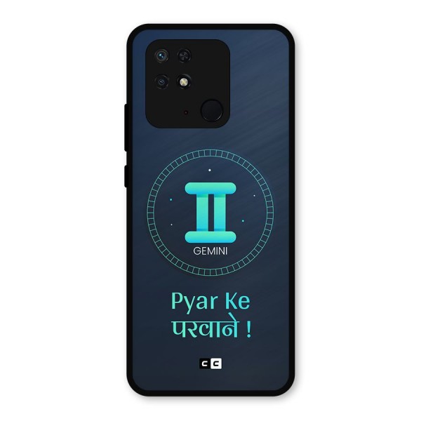 Gemini Love Metal Back Case for Redmi 10