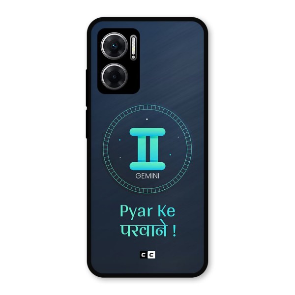 Gemini Love Metal Back Case for Redmi 11 Prime 5G