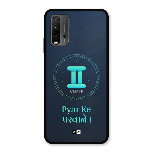 Gemini Love Metal Back Case for Redmi 9 Power