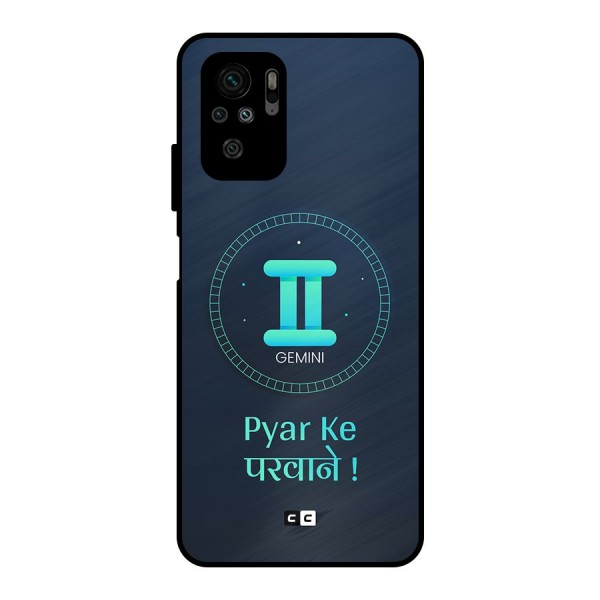 Gemini Love Metal Back Case for Redmi Note 10