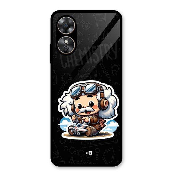 Genius Kid Glass Back Case for Oppo A17