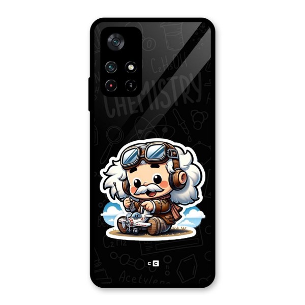 Genius Kid Glass Back Case for Poco M4 Pro 5G