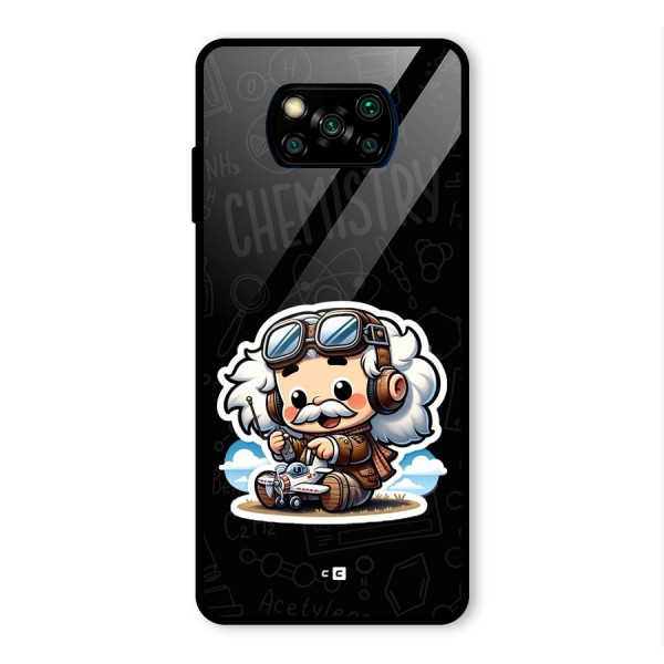 Genius Kid Glass Back Case for Poco X3 Pro