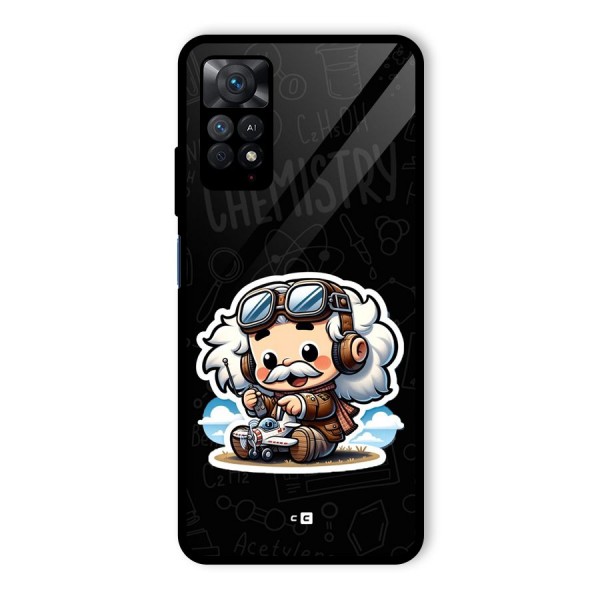 Genius Kid Glass Back Case for Redmi Note 11 Pro