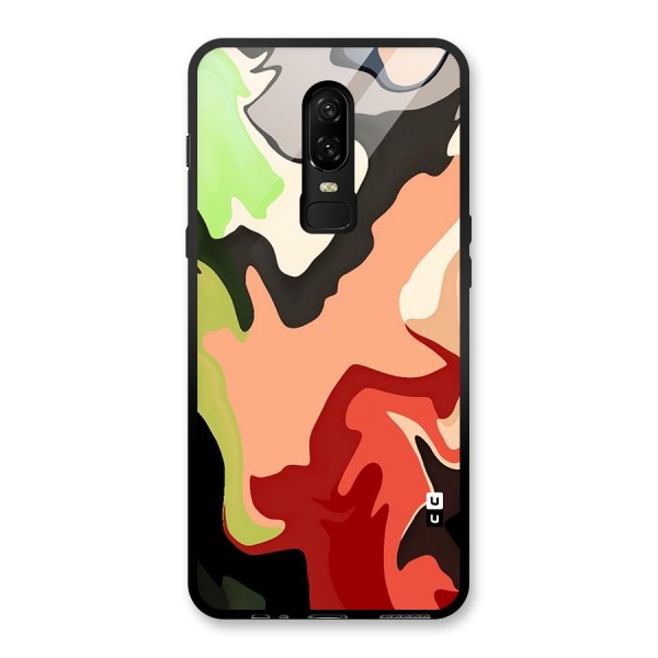 Geometric Abstract Acrylic Oil Pattern Art Glass Back Case for OnePlus 6