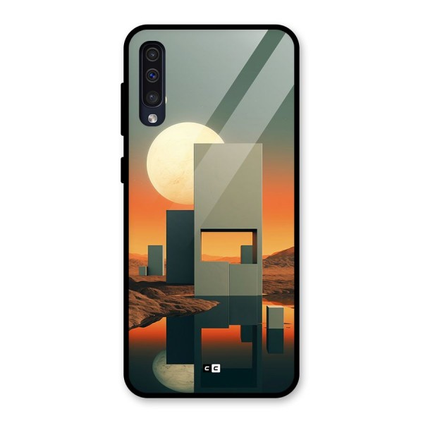 Geometric Sculpture Glass Back Case for Galaxy A50