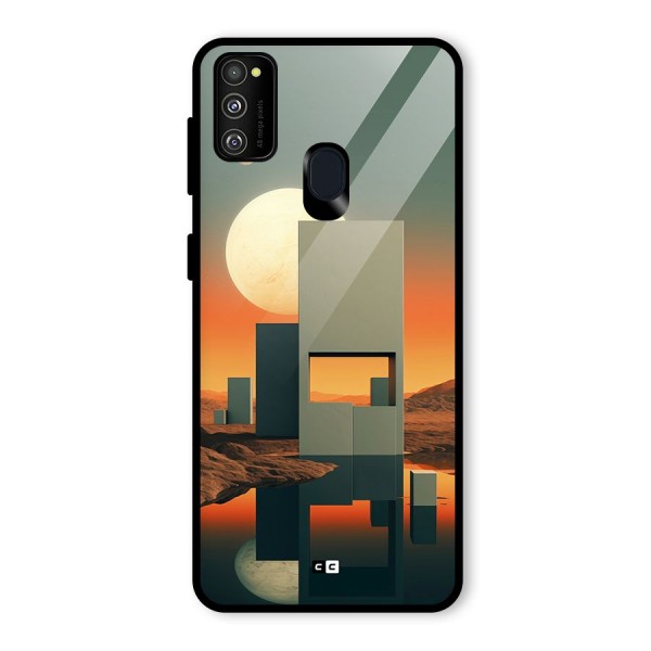 Geometric Sculpture Glass Back Case for Galaxy M30s