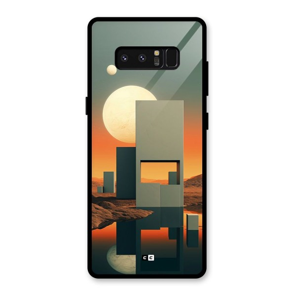 Geometric Sculpture Glass Back Case for Galaxy Note 8