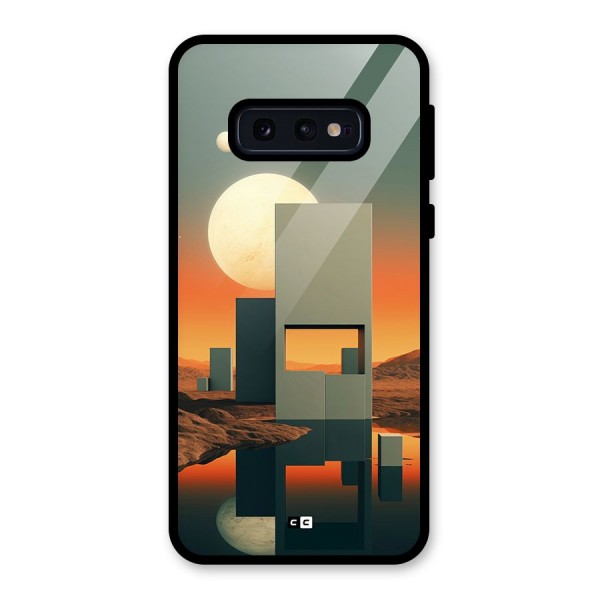 Geometric Sculpture Glass Back Case for Galaxy S10e