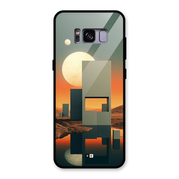 Geometric Sculpture Glass Back Case for Galaxy S8