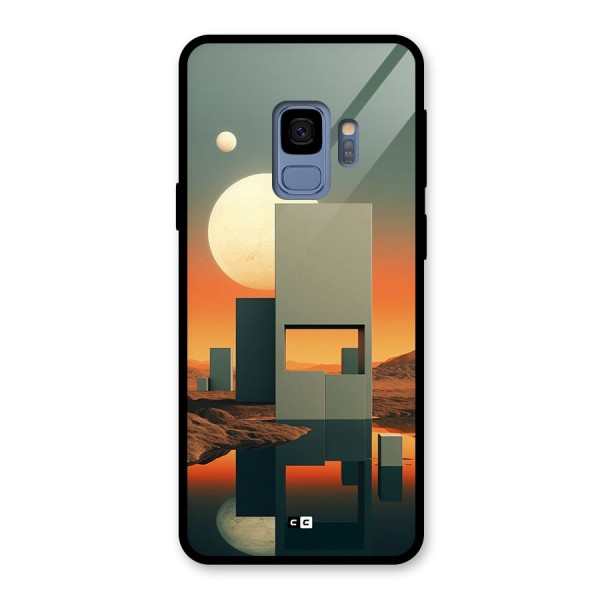 Geometric Sculpture Glass Back Case for Galaxy S9