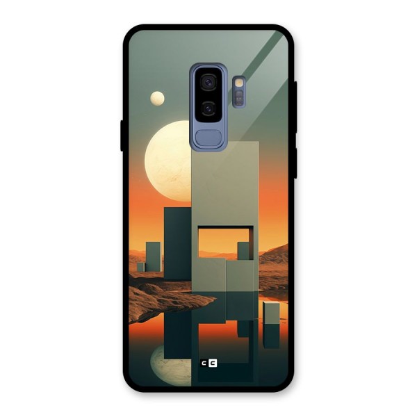 Geometric Sculpture Glass Back Case for Galaxy S9 Plus