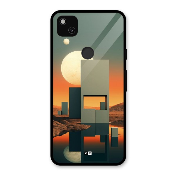 Geometric Sculpture Glass Back Case for Google Pixel 4a