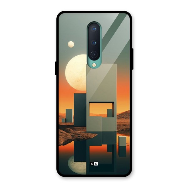 Geometric Sculpture Glass Back Case for OnePlus 8