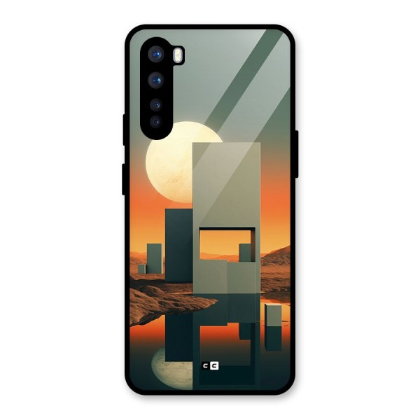 Geometric Sculpture Glass Back Case for OnePlus Nord