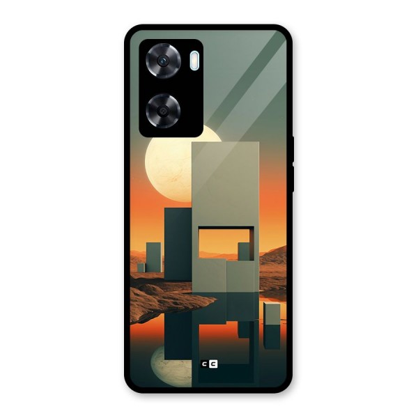 Geometric Sculpture Glass Back Case for Oppo A77