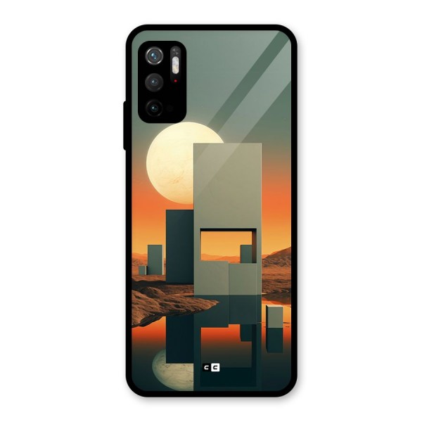 Geometric Sculpture Glass Back Case for Poco M3 Pro 5G