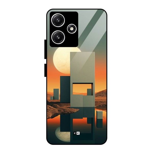 Geometric Sculpture Glass Back Case for Poco M6 Pro