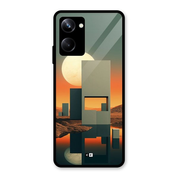 Geometric Sculpture Glass Back Case for Realme 10 Pro