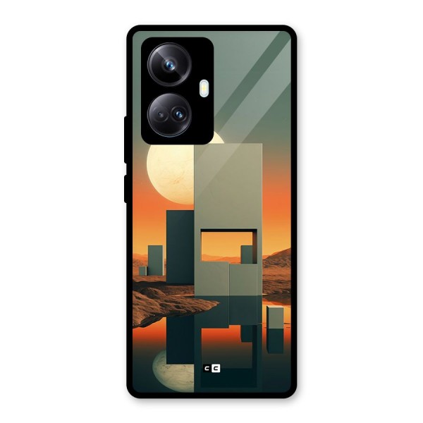 Geometric Sculpture Glass Back Case for Realme 10 Pro Plus