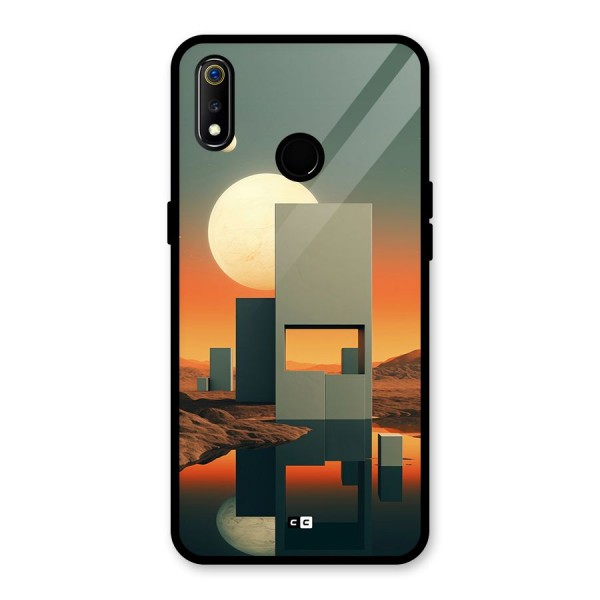 Geometric Sculpture Glass Back Case for Realme 3