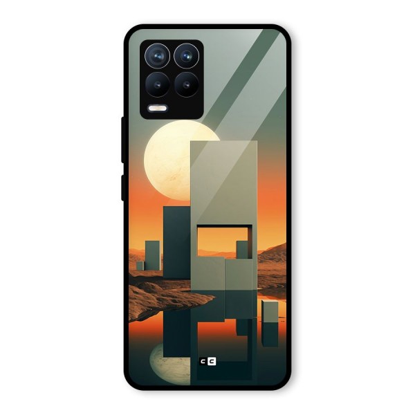 Geometric Sculpture Glass Back Case for Realme 8 Pro