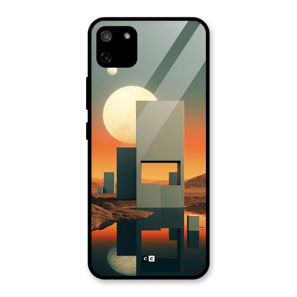 Geometric Sculpture Glass Back Case for Realme C11