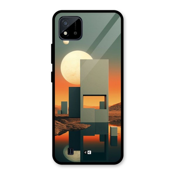 Geometric Sculpture Glass Back Case for Realme C11 2021