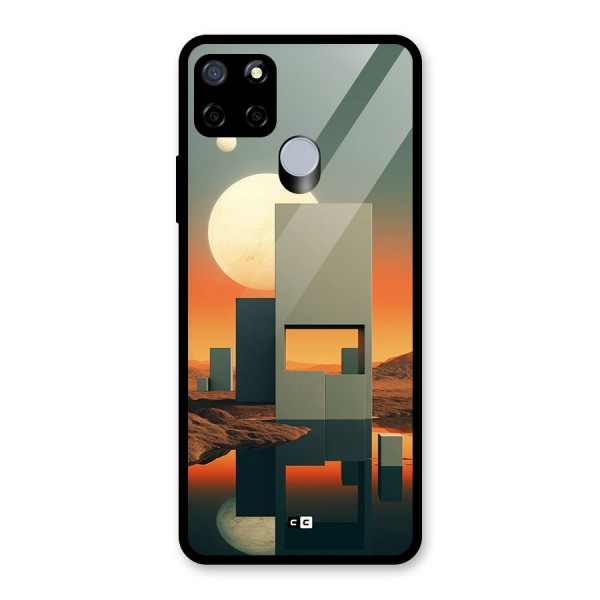 Geometric Sculpture Glass Back Case for Realme C15