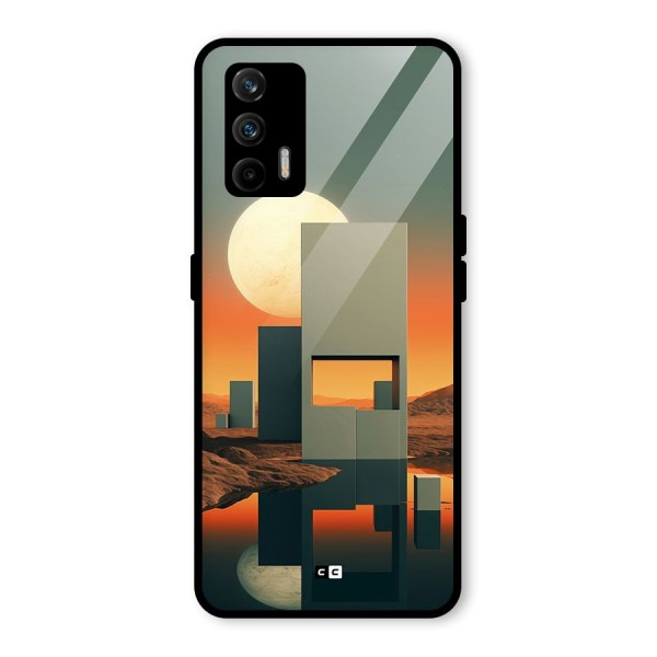 Geometric Sculpture Glass Back Case for Realme GT 5G