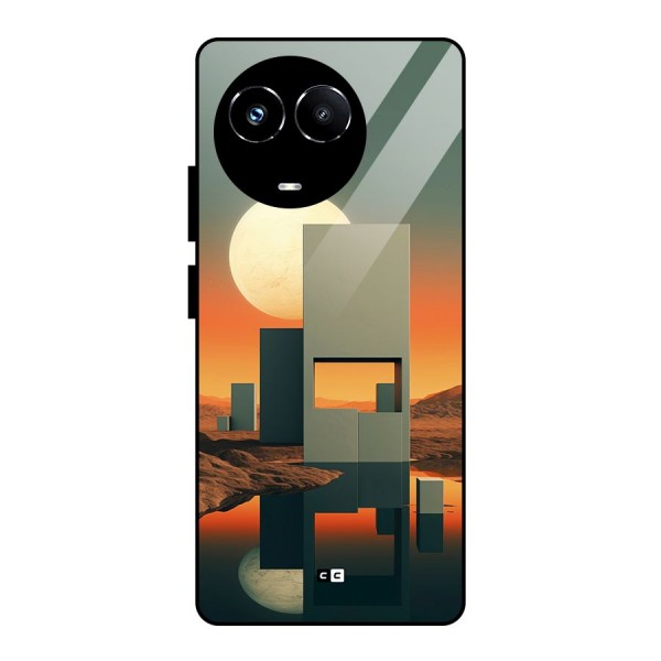 Geometric Sculpture Glass Back Case for Realme Narzo 60X