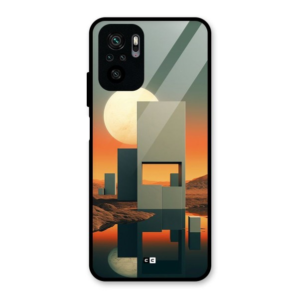 Geometric Sculpture Glass Back Case for Redmi Note 10