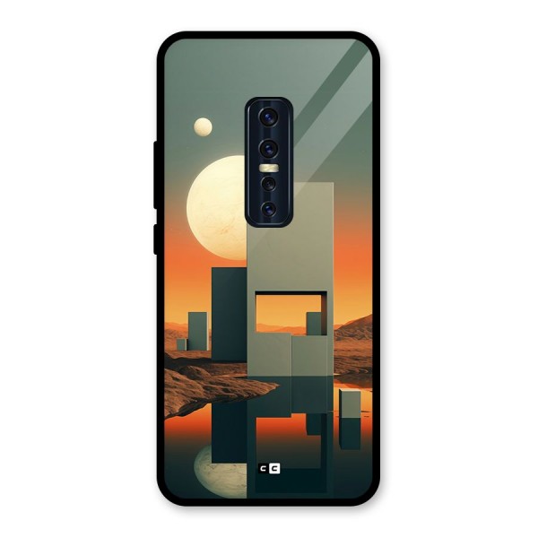 Geometric Sculpture Glass Back Case for Vivo V17 Pro