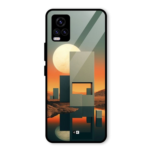 Geometric Sculpture Glass Back Case for Vivo V20 2021