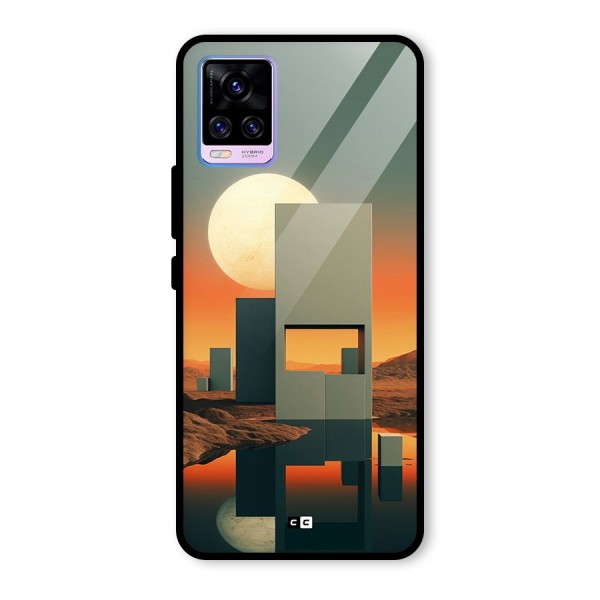 Geometric Sculpture Glass Back Case for Vivo V20 Pro