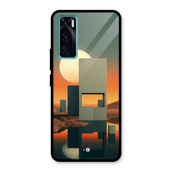 Geometric Sculpture Glass Back Case for Vivo V20 SE