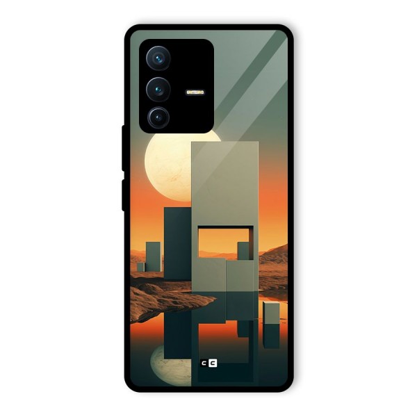 Geometric Sculpture Glass Back Case for Vivo V23 Pro