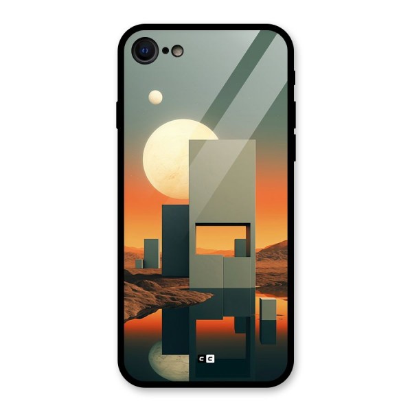 Geometric Sculpture Glass Back Case for iPhone 8