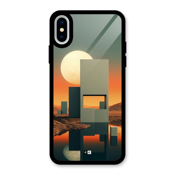 Geometric Sculpture Glass Back Case for iPhone X