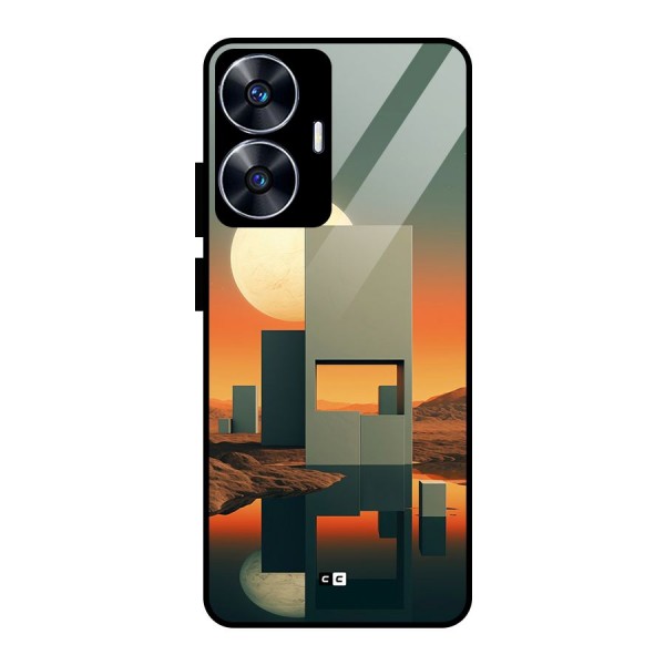 Geometric Sculpture Glass Back Case for realme C55