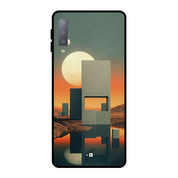 Geometric Sculpture Metal Back Case for Galaxy A7 (2018)