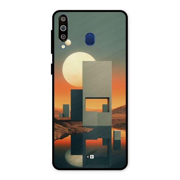 Geometric Sculpture Metal Back Case for Galaxy M30